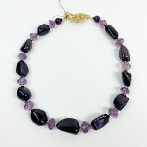 Amethyst Bead Statement Necklace
